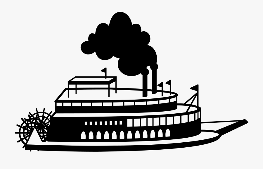 Amber Lager - Steamboat Silhouette, Transparent Clipart