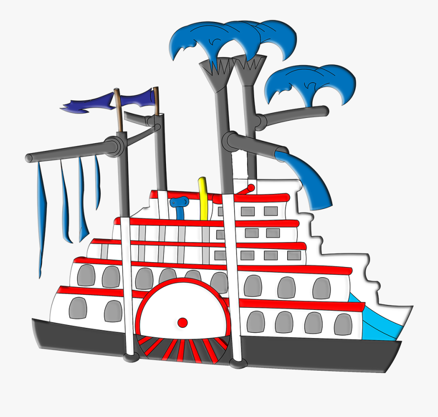 River Boat, Transparent Clipart