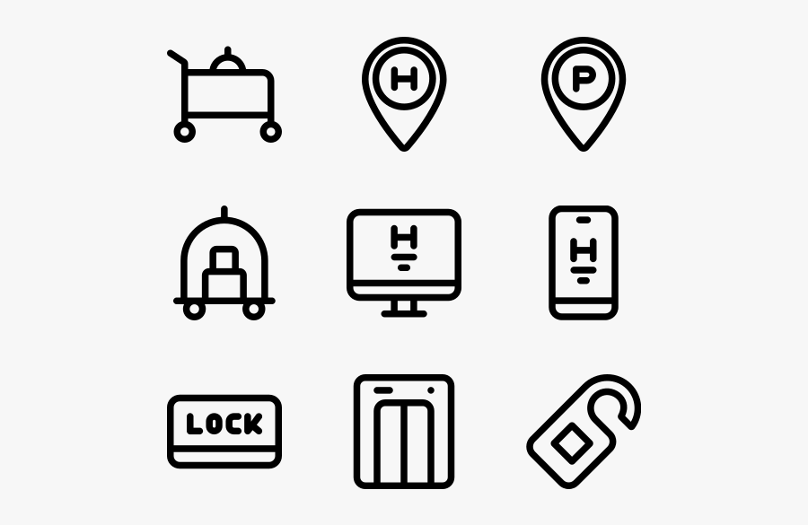 Hotel Service - Minimalist Contact Icon Png, Transparent Clipart