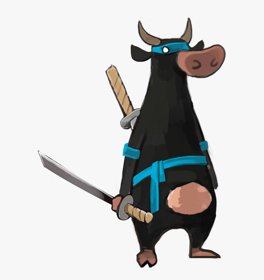 Ninja Cow, Transparent Clipart