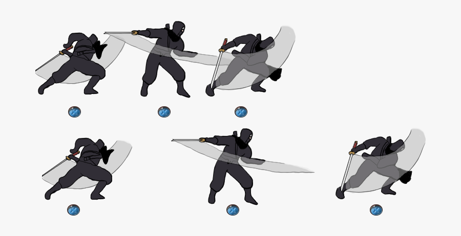 Sword Combo Animation, Transparent Clipart