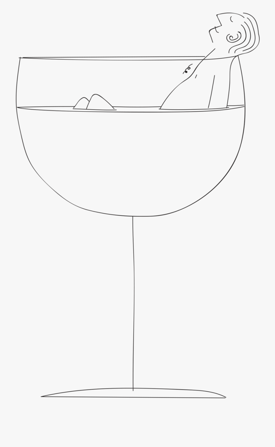 Vins Glass - Sketch, Transparent Clipart