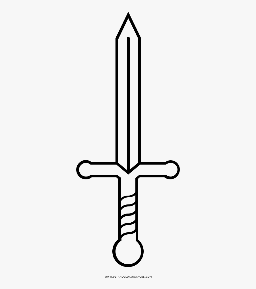 Sword Coloring Page - Cross, Transparent Clipart