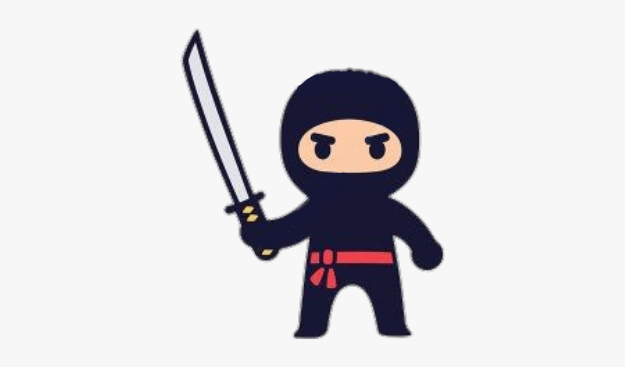 #sticker #sword #ninja - Cartoon Ninjas With Swords, Transparent Clipart