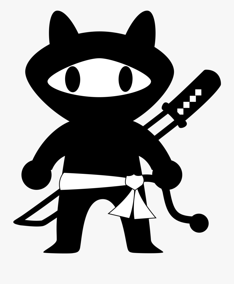 Ninja With Sword - Illustration, Transparent Clipart