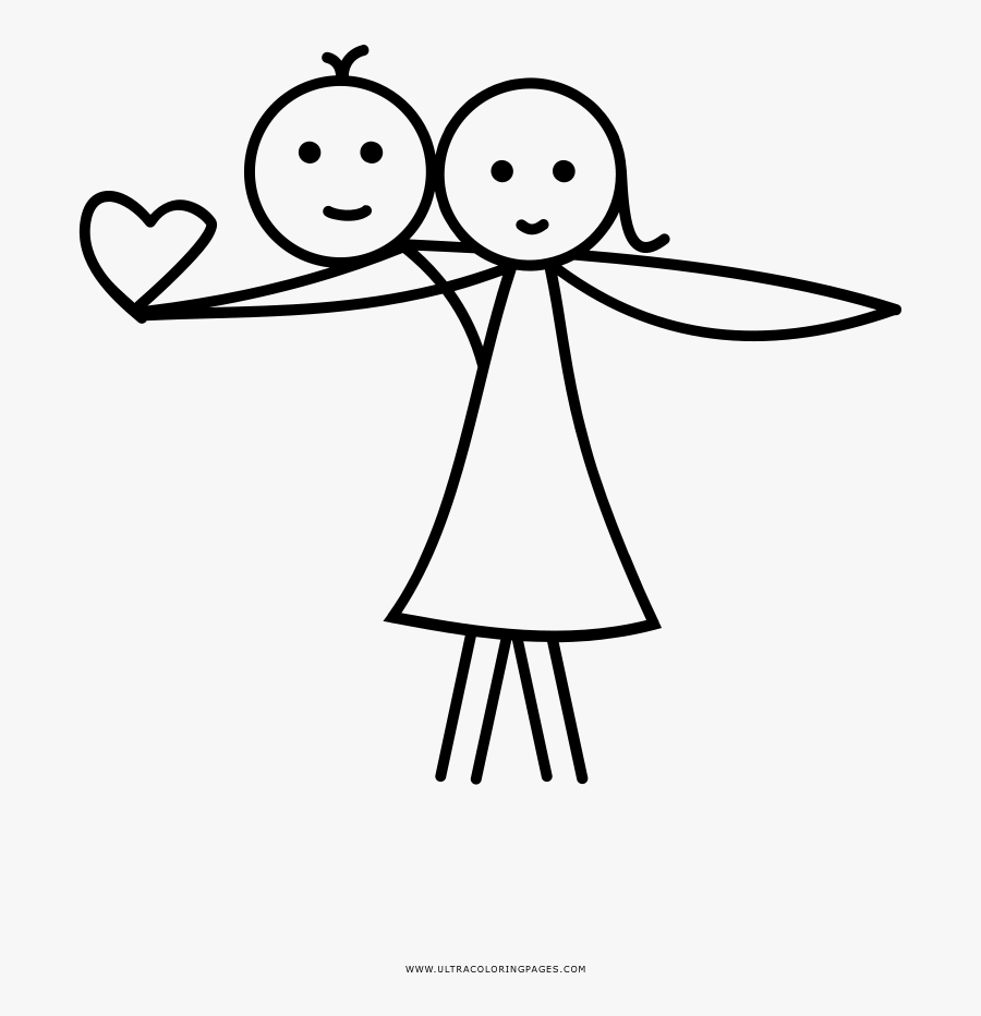 Romance Coloring Page - Romance Dibujo Para Colorear, Transparent Clipart