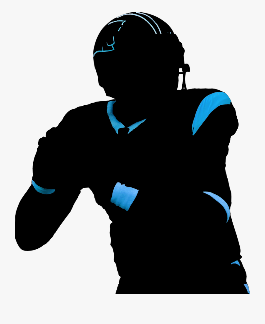 Silhouette Audio Character Clip Art - Cam Newton Silhouette, Transparent Clipart