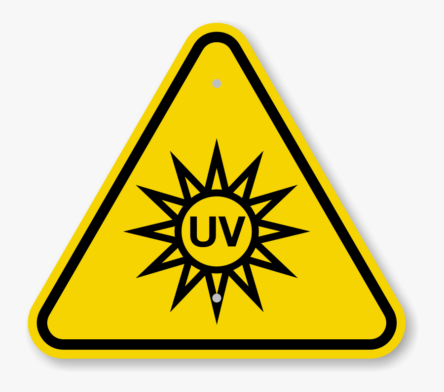 Iso Uv Light Hazard Warning Sign Symbol - Uv Caution, Transparent Clipart