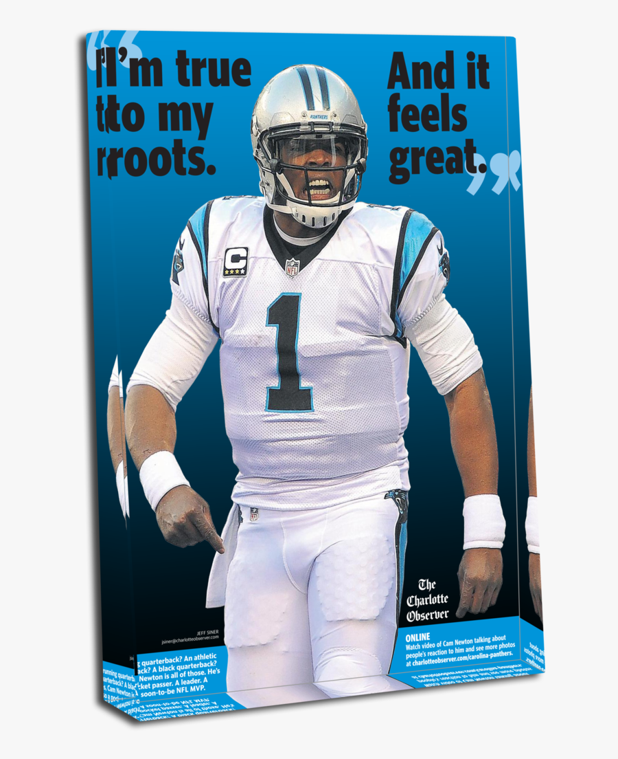 Cam Newton 2016 Nfc Championship Crystal - Football Helmet, Transparent Clipart