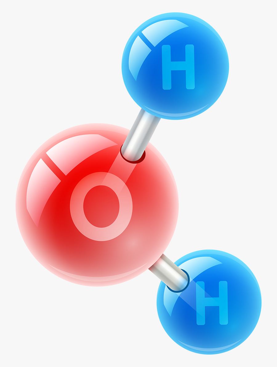 Water Molecule - Scientific Model Of Water, Transparent Clipart
