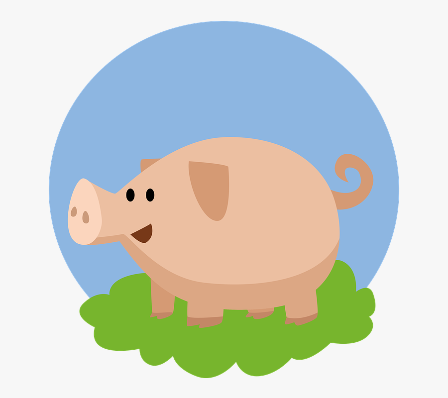 Pig, Animal, Farm, Kids, Pet, Cute, Comic, Happy, Smile, Transparent Clipart