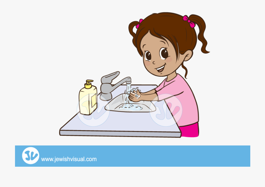 Clipart Woman Washing Dish - Clipart Girl Washing Hands, Transparent Clipart