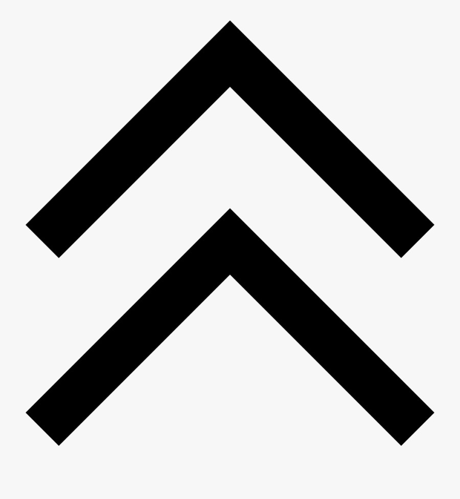 Scroll To Top - Double Up Arrow Icon, Transparent Clipart