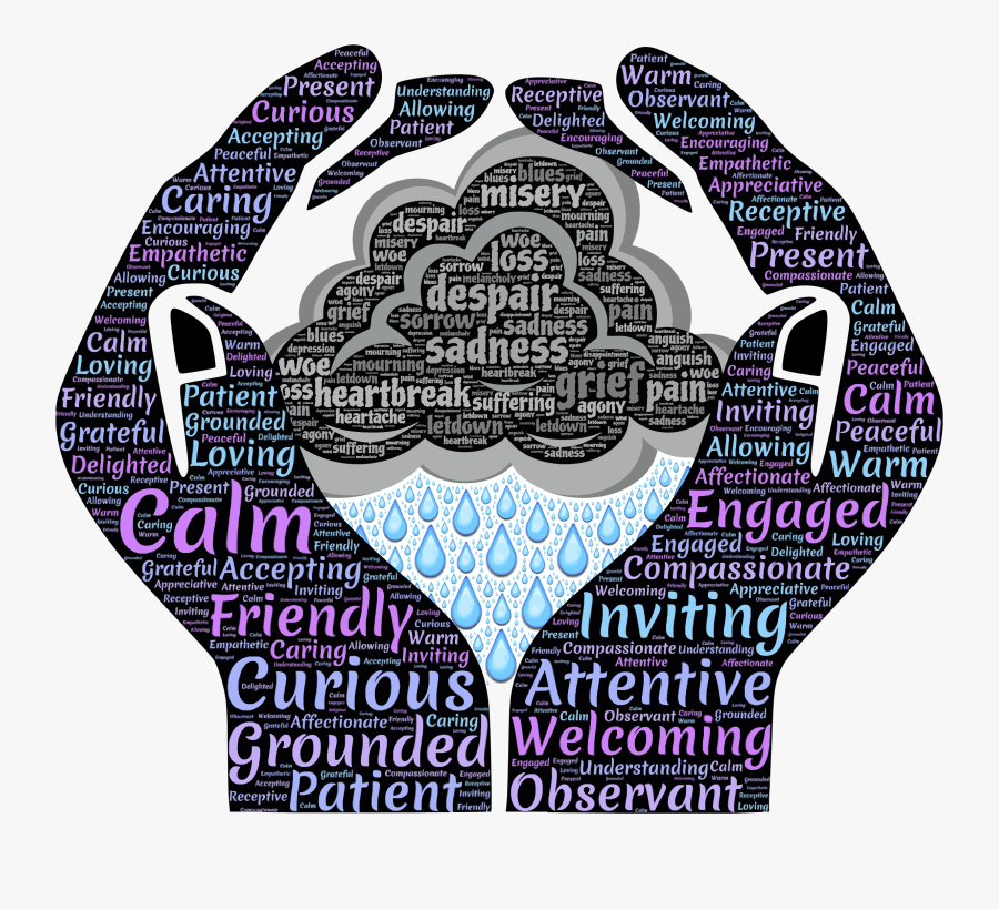 Hands Typography Clip Arts - Parenting Depressed Teenager, Transparent Clipart