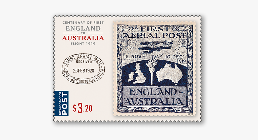 First Aerial Post England Australia Stamp, Transparent Clipart