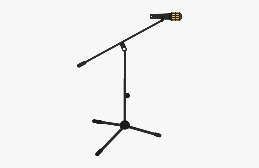 Microphone Stand Stage Illustration - Microphone Stage Png, Transparent Clipart