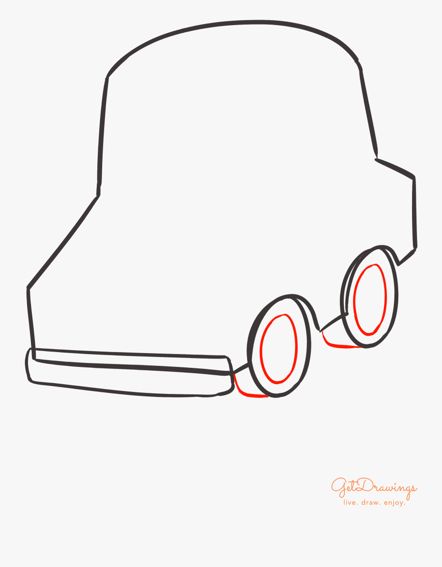 How To Draw A Cartoon Car, Transparent Clipart