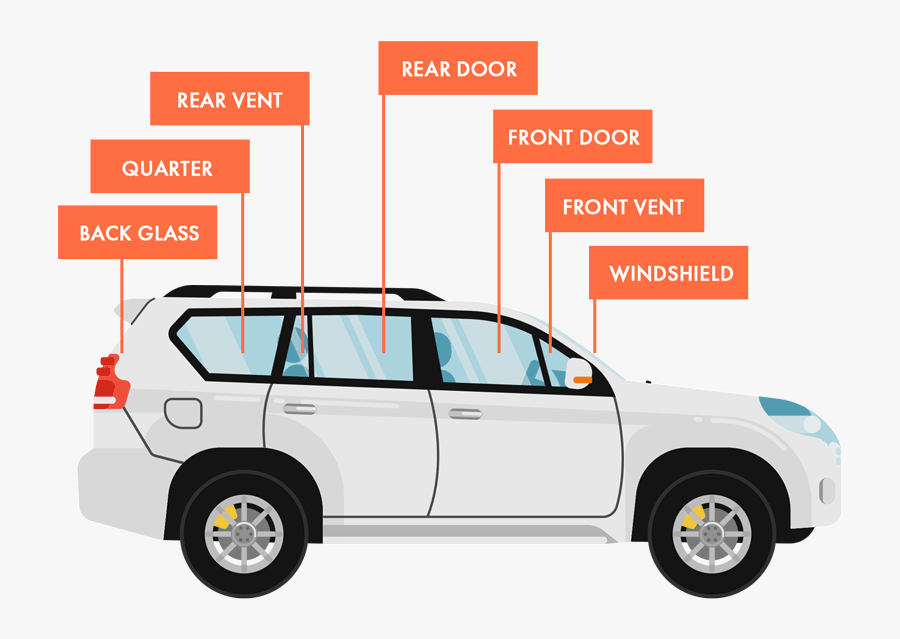 Rubber Door Glass Car, Transparent Clipart