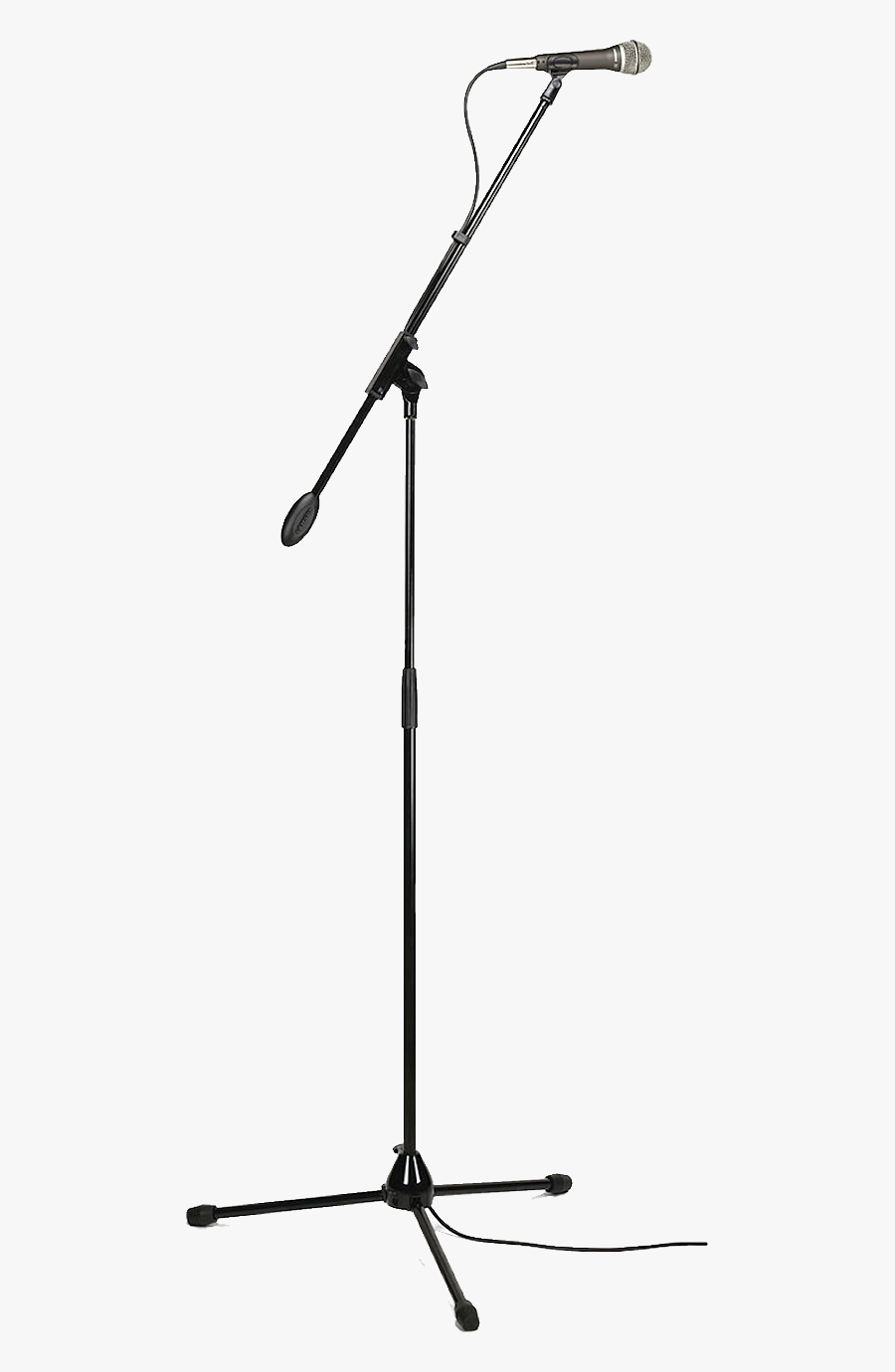 Microphone Stand Recording Studio Boom Operator Audio - Transparent Stand Mic Png, Transparent Clipart