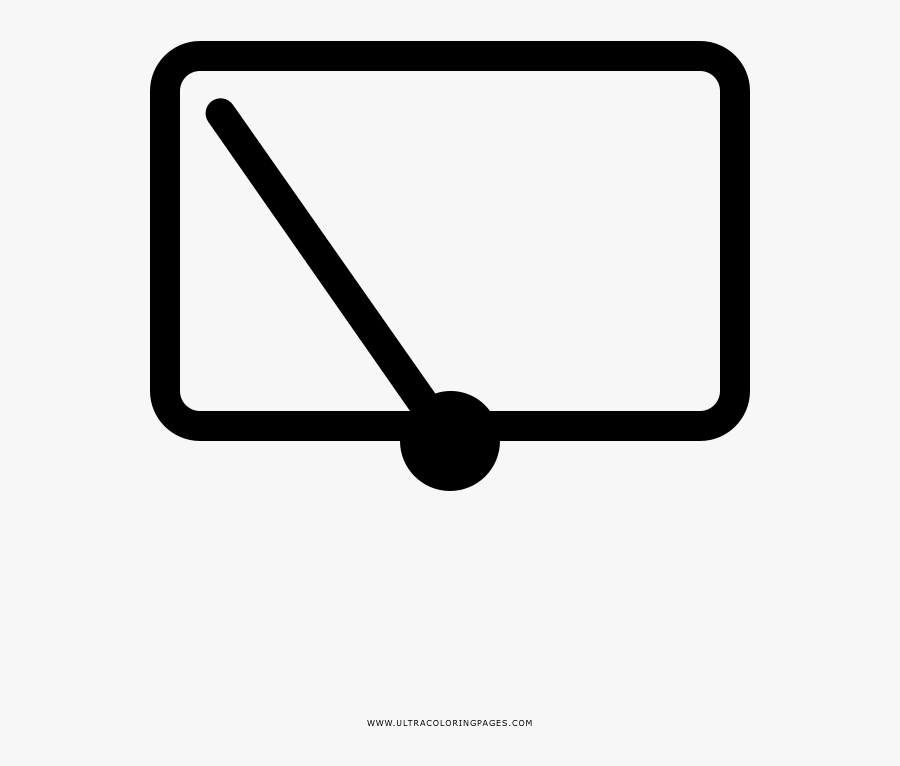 Rear Windshield Wiper Coloring Page, Transparent Clipart