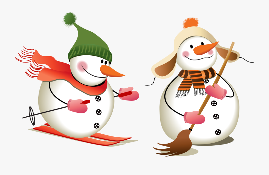 Vector Snowman Copyright Free - Nguoi Tuyet Vector, Transparent Clipart