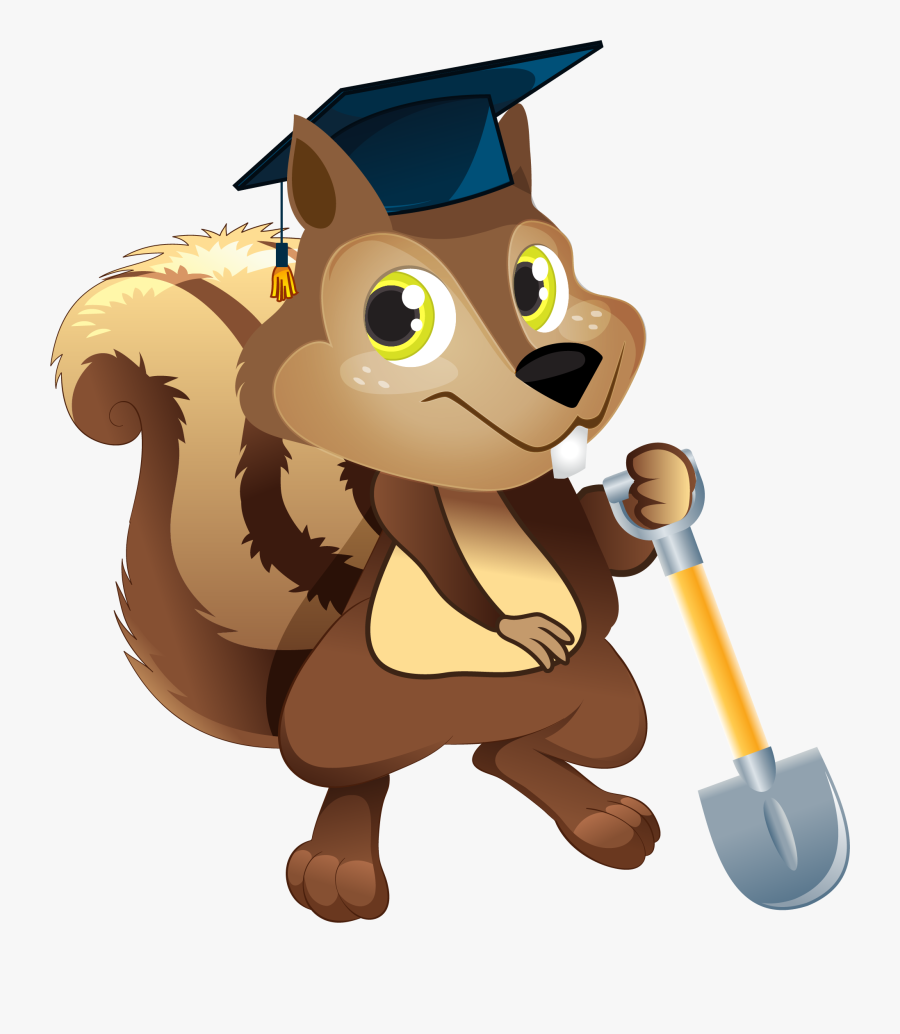 Squirrel Cartoon, Transparent Clipart