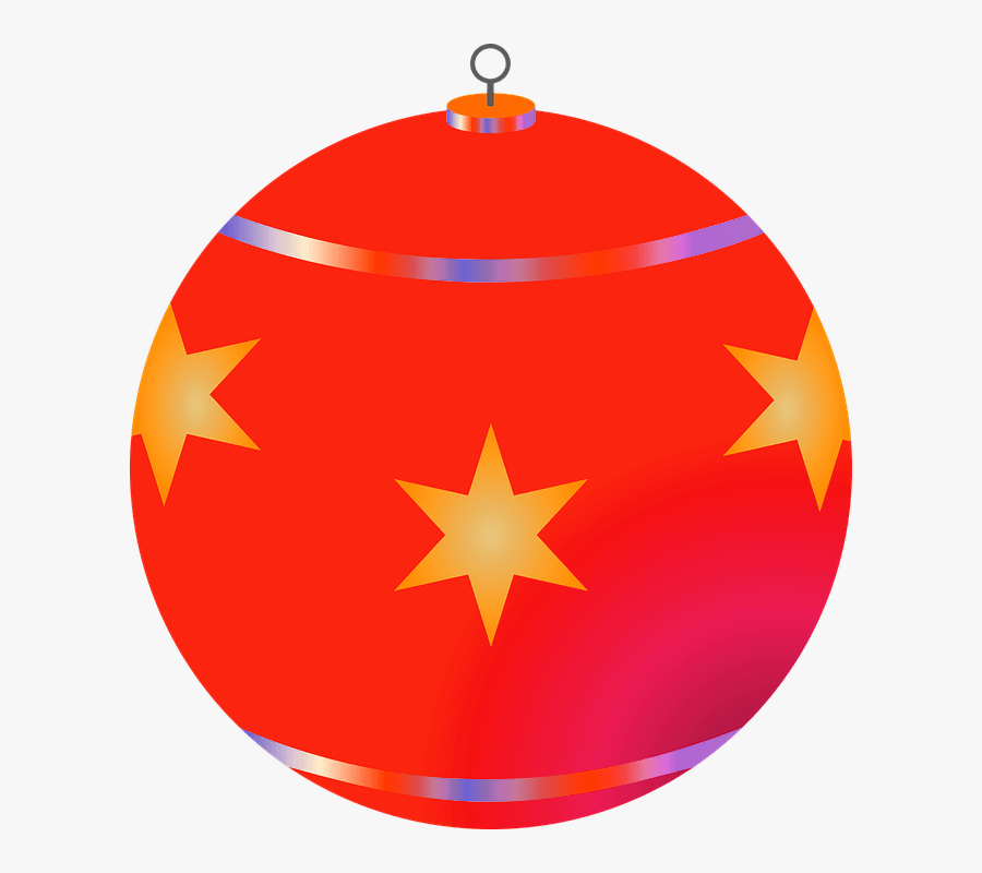 Red Christmas Tree Bauble Transparent Background Christmas - Christmas Bauble Clipart, Transparent Clipart