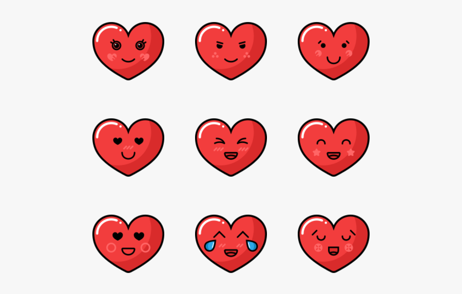 Hearts Smileys - Cool Black And White Flags, Transparent Clipart