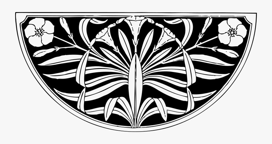 Oleander Design - Nature Drawing Art Deco, Transparent Clipart