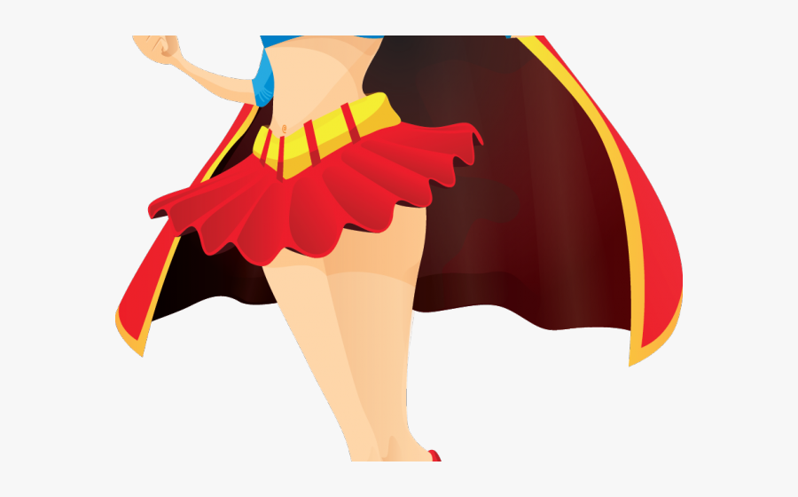 Girl Superhero Cliparts - Super Heroes Cartoon Poses, Transparent Clipart