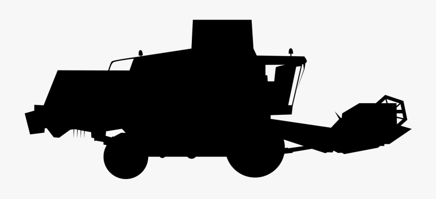 Transparent Combine Harvester Clipart - Combine Harvester Silhouette, Transparent Clipart