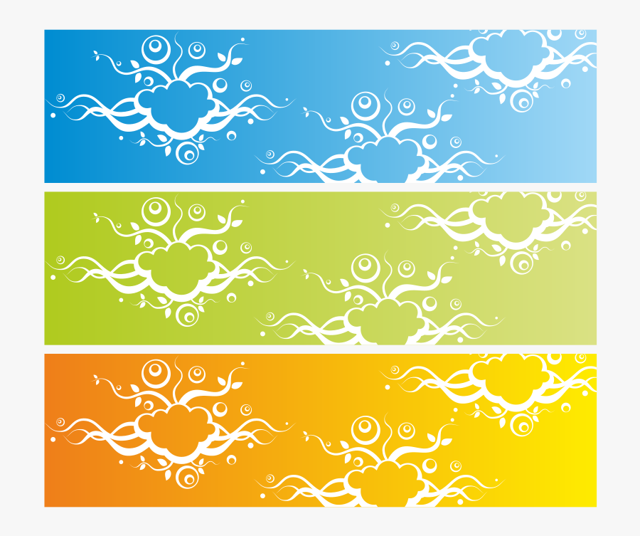 Banner With Abstract Background - Free Vector Background Spanduk Keren, Transparent Clipart