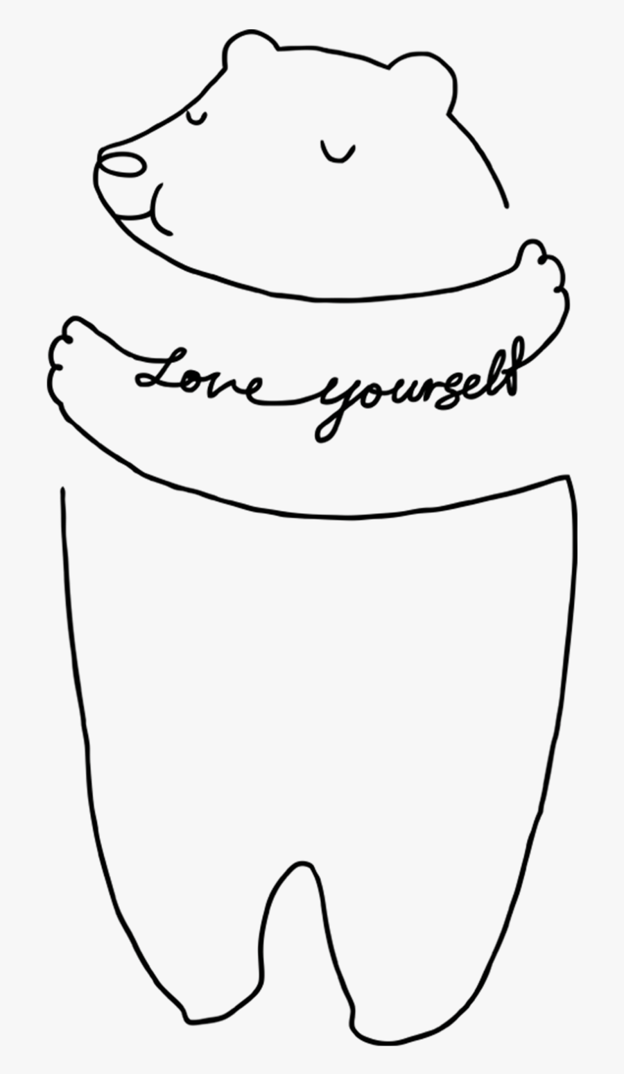 Transparent Love Tattoo Png - Love Yourself Hd, Transparent Clipart