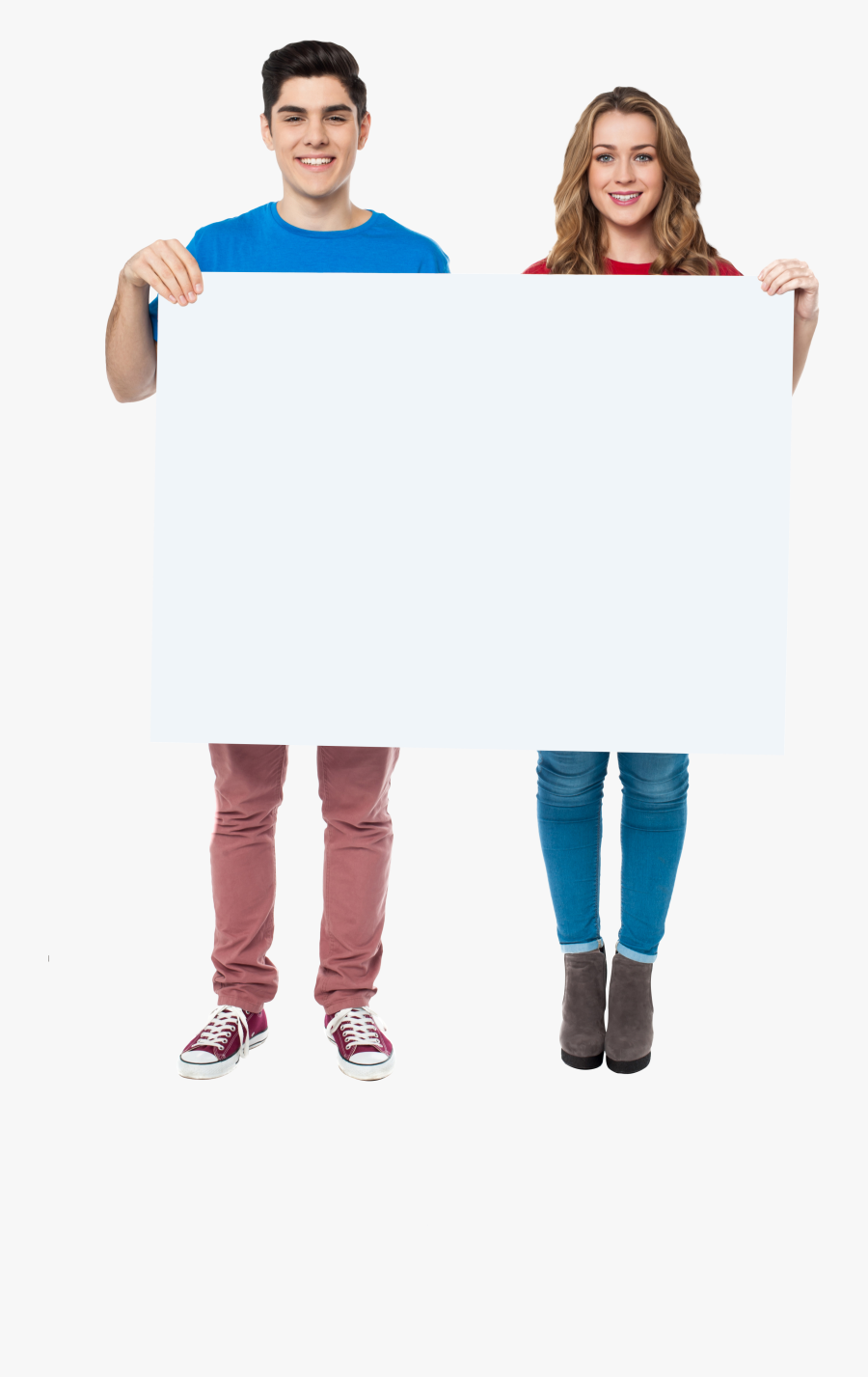 People Holding Banners Transparent, Transparent Clipart
