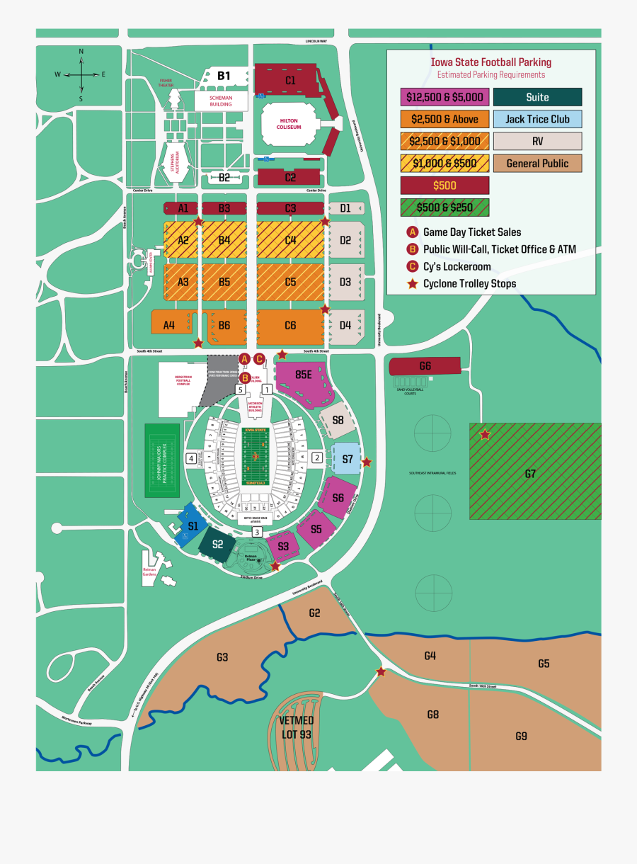 Transparent Iowa State Logo Png - Iowa State Football Parking, Transparent Clipart