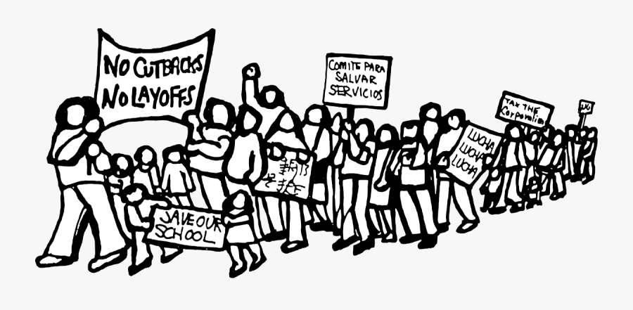 Marching Protesters - Mexico Labor, Transparent Clipart