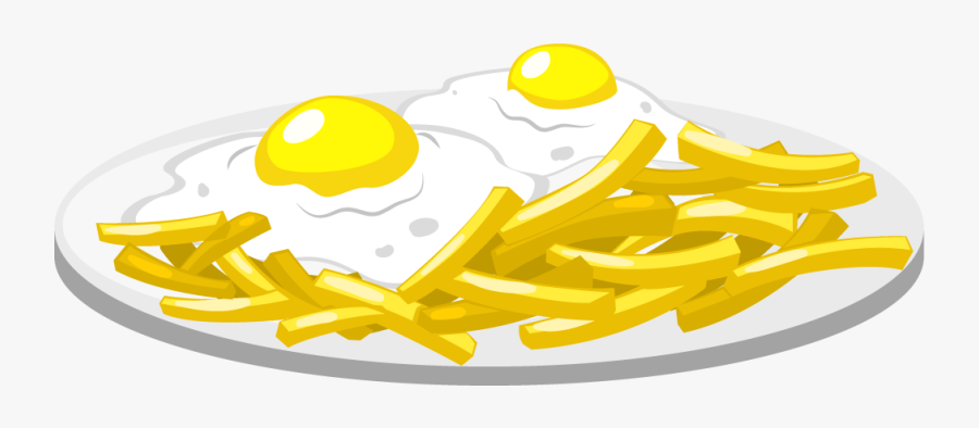 Food Clipart Png Image - Huevos Fritos Con Patatas Dibujo, Transparent Clipart