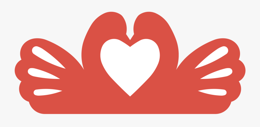 Swan - Heart, Transparent Clipart