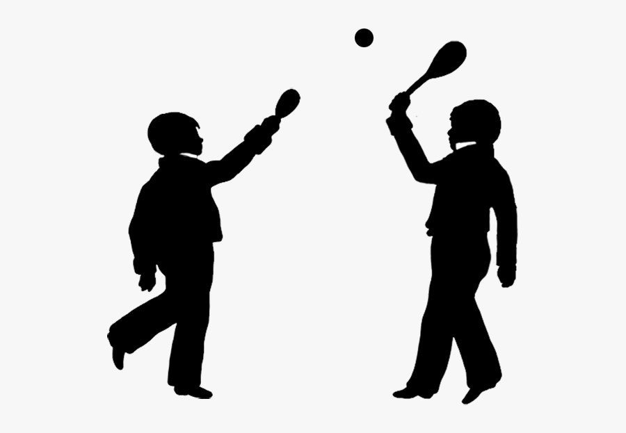Two Boys Silhouette Transparent - 2 Boys Silhouette Png, Transparent Clipart