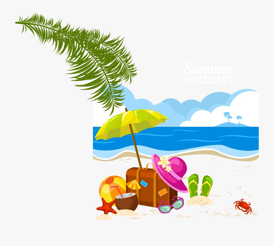 Holiday Summer Vacation Clip Art, Transparent Clipart