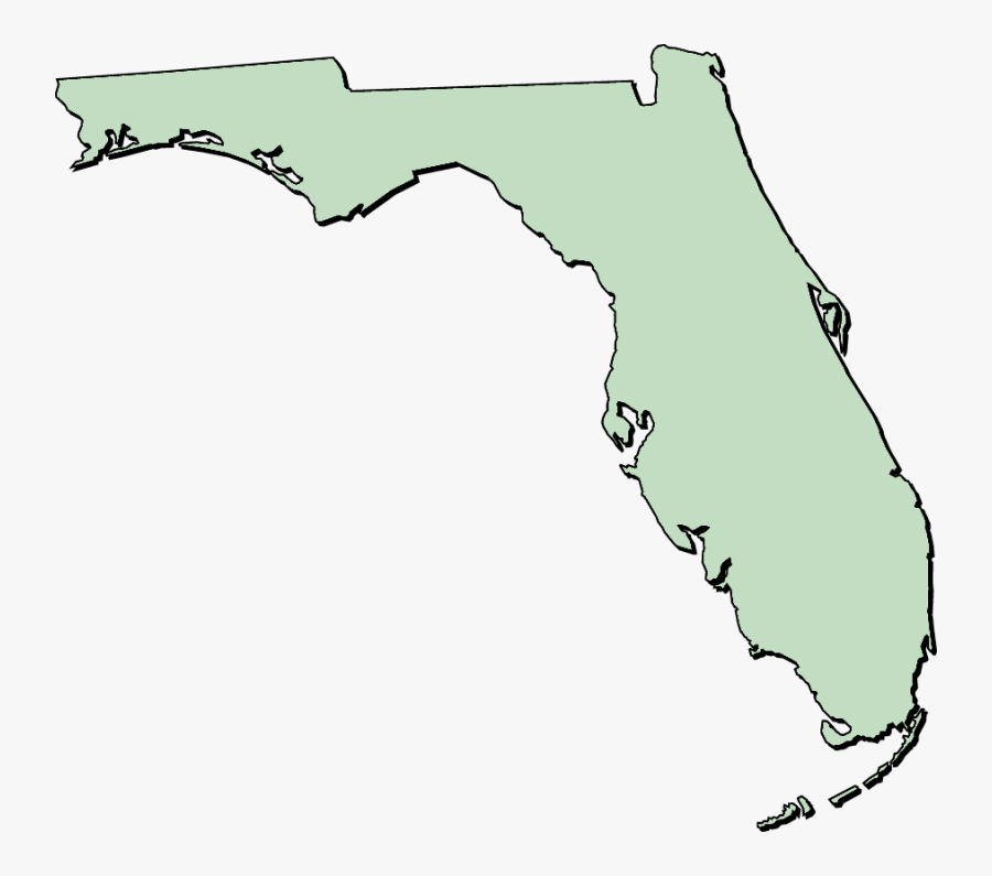 Florida Vacation Clipart - Clip Art Colorful Florida Outline, Transparent Clipart