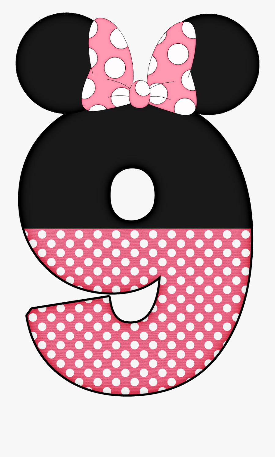 Mickey Minnie Mouse, Disney Mickey, Birthday Numbers, - Minnie Mouse Number 9, Transparent Clipart