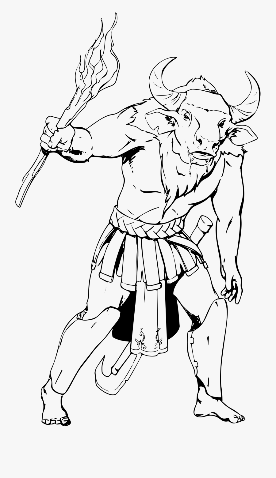 By Ladyofhats Big Image - Minotaur Line Png, Transparent Clipart