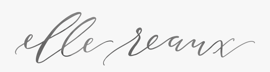 Elle Reaux - Calligraphy, Transparent Clipart