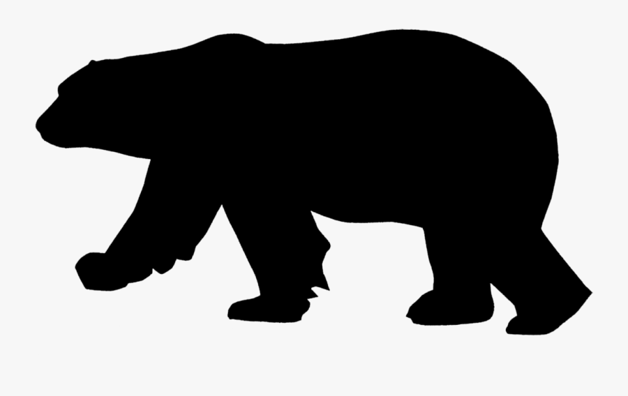 Polar Bear American Black Bear Silhouette Pizzly - Polar Bear Silhouette Png, Transparent Clipart