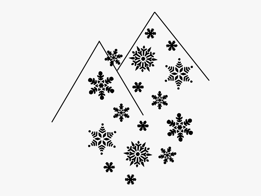 Snowflakes Silhouette Clipart, Transparent Clipart