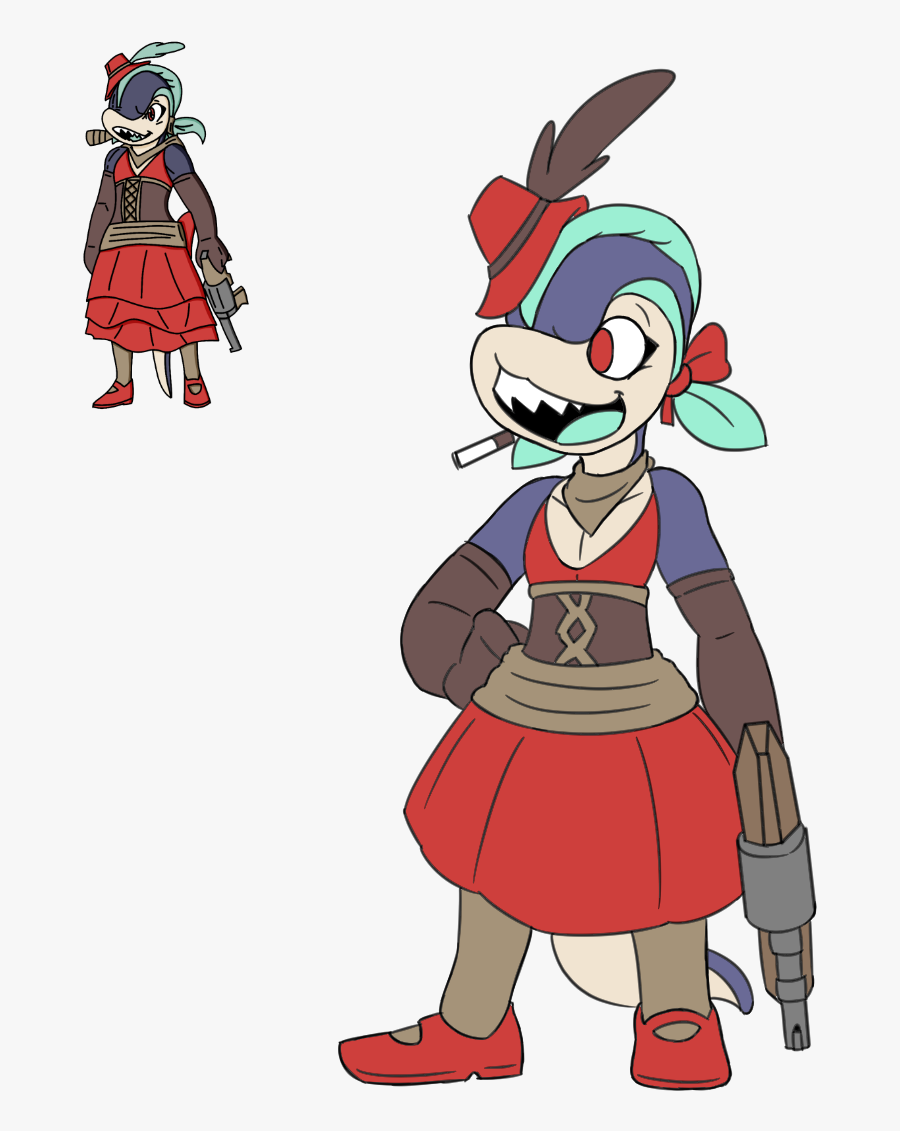 Eel Girl Grunt Sprite Revamp - Cartoon, Transparent Clipart