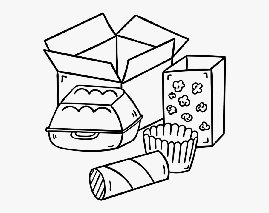 Boxes With Junk Deawing, Transparent Clipart