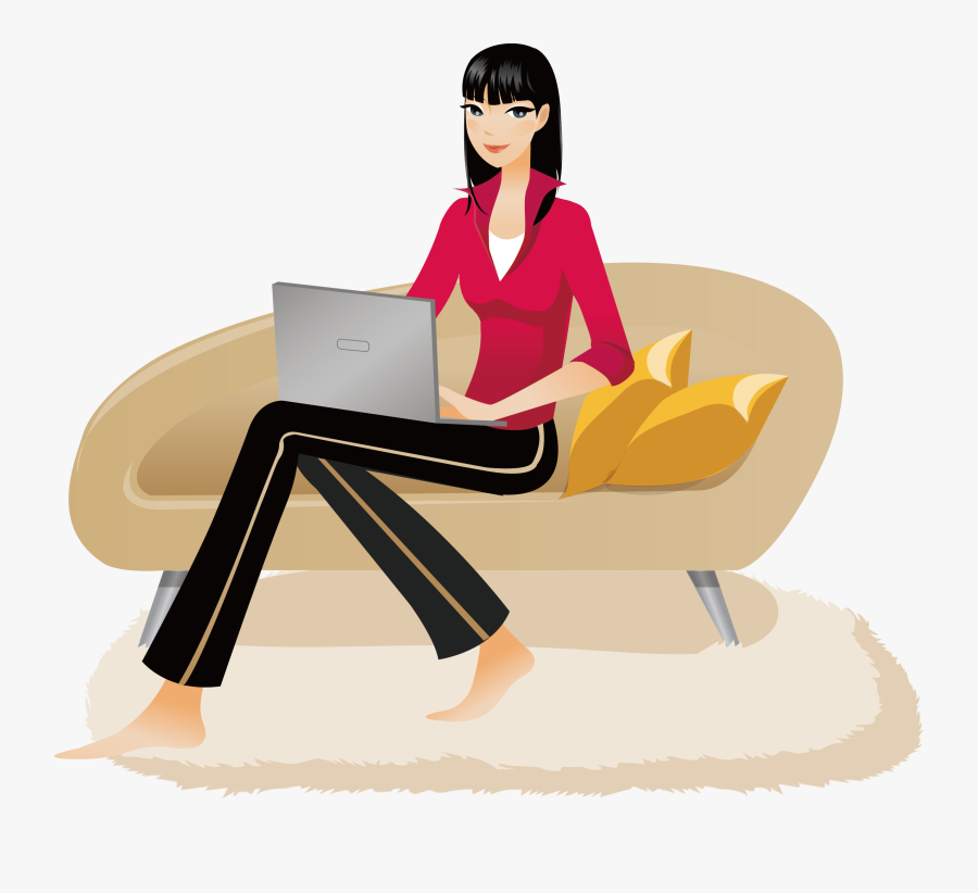 Beauty Clipart You Re Beautiful - Transparent Clipart Person With Laptop, Transparent Clipart