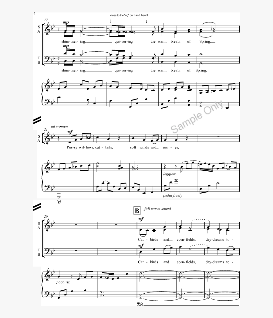 Product Thumbnail - Free Piano Sheet Music All About The Bass, Transparent Clipart